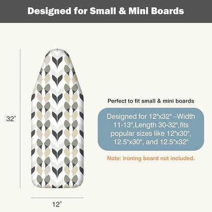Small Ironing Board Cover and Pad 12"x32" Small Iron Board Cover