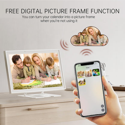 Digital Calendar, 15.6 inch Wall Planner & Chore Chart, Rechargeable Full HD Touchscreen Display, Portable Smart Family Organizer, Event Planner, Desk and Wall mountable, Perfect for Family Schedules - No Subscription (Free Magic Import)