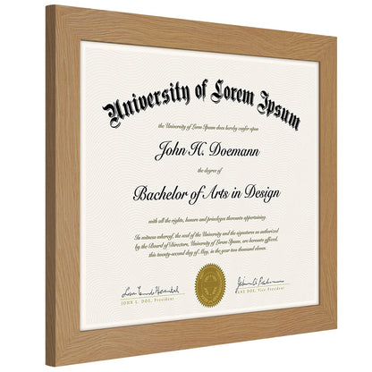 Americanflat 8.5x11 Diploma Frame with Shatter-Resistant Glass - Document Frames with Engineered Wood - Legacy Collection - Certificate Frame for Tabletop and Wall Display - Dark Oak