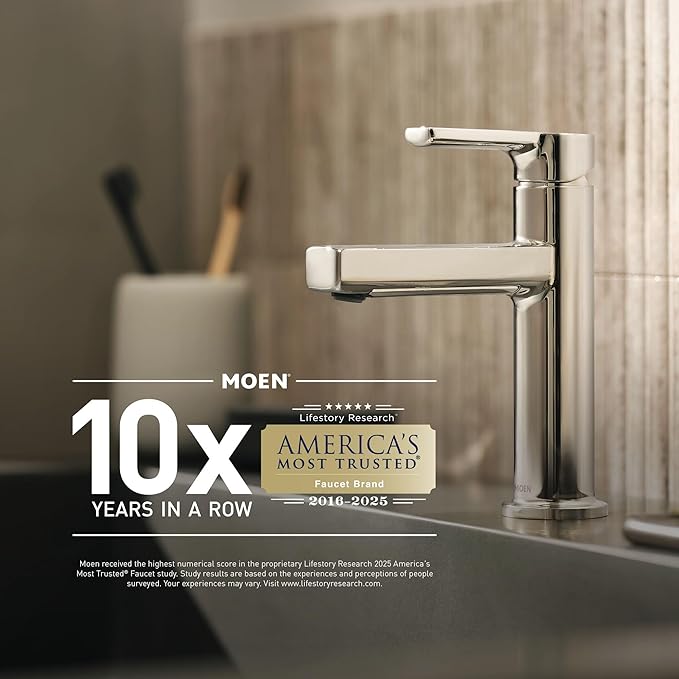 Moen Donnor Collection Chrome 6.25-Inch Diameter Wall Mount Contemporary Bathroom Hand-Towel Ring, P5860, (Pack of 2)