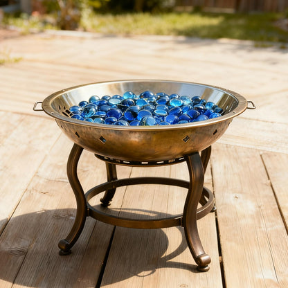 SIDONG 5 LB Flat Glass Beads for Vases 1/2 inches Glass Marbles, Glass Gems for Vase Fillers, Aquariums, Crafts, Candlestick, Home Decor,Fire Pit and Fireplace