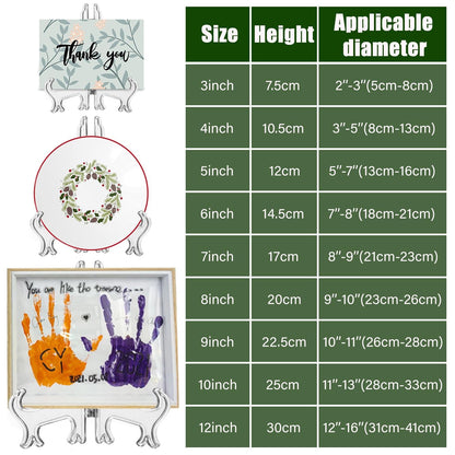 LonlyEagle 4 Pack 12 Inch Clear Plastic Easels or Stand/Plate Holders to Display Pictures or Other Items at Weddings, Plate Stands for Home Decoration, Birthday, Tables