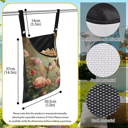 Clothespin Bag, Laundry Hanging Bag Fits Clothes Lines