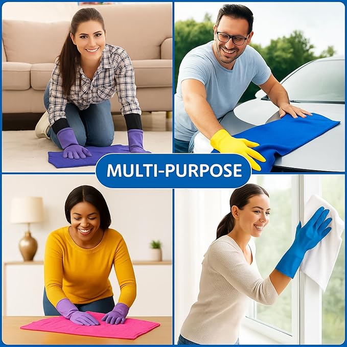 8 Pcs Extra Large Microfiber Cleaning Cloths – 30x20 in Mop Towels