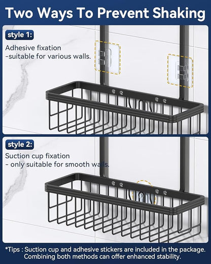 YASONIC Shower Caddy Hanging, Never Rust Shower Organizer Hanging, Aluminum