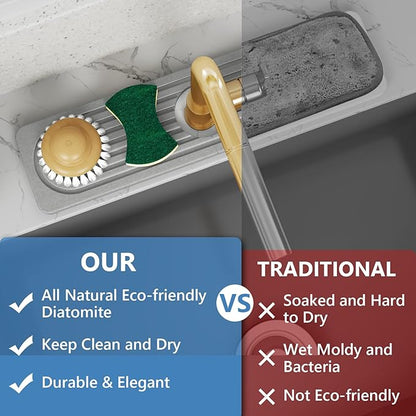 Stone Quick Dry Faucet Mat for Kitchen Sink Stone Faucet Mat for Kitchen Sink