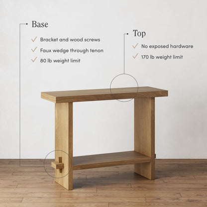 Nathan James Virgo Wood Accent Storage Console Sofa Table, for Entryway, Hallway or Living Room, 1, Light Brown