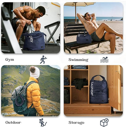 Travel Laundry Bag, Vacuum Compression Dirty Clothes Travel Bag, Waterproof