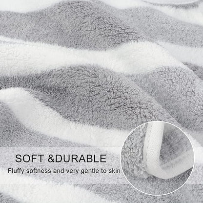 KinHwa Microfiber Hand Towels for Bathroom Soft and Absorbent Face Towels Grey