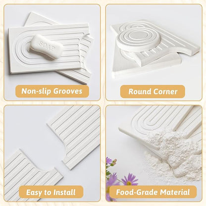 U Shape Sink Draining Mat Behind Faucet, Super Absorbent Diatomite Fast Drying