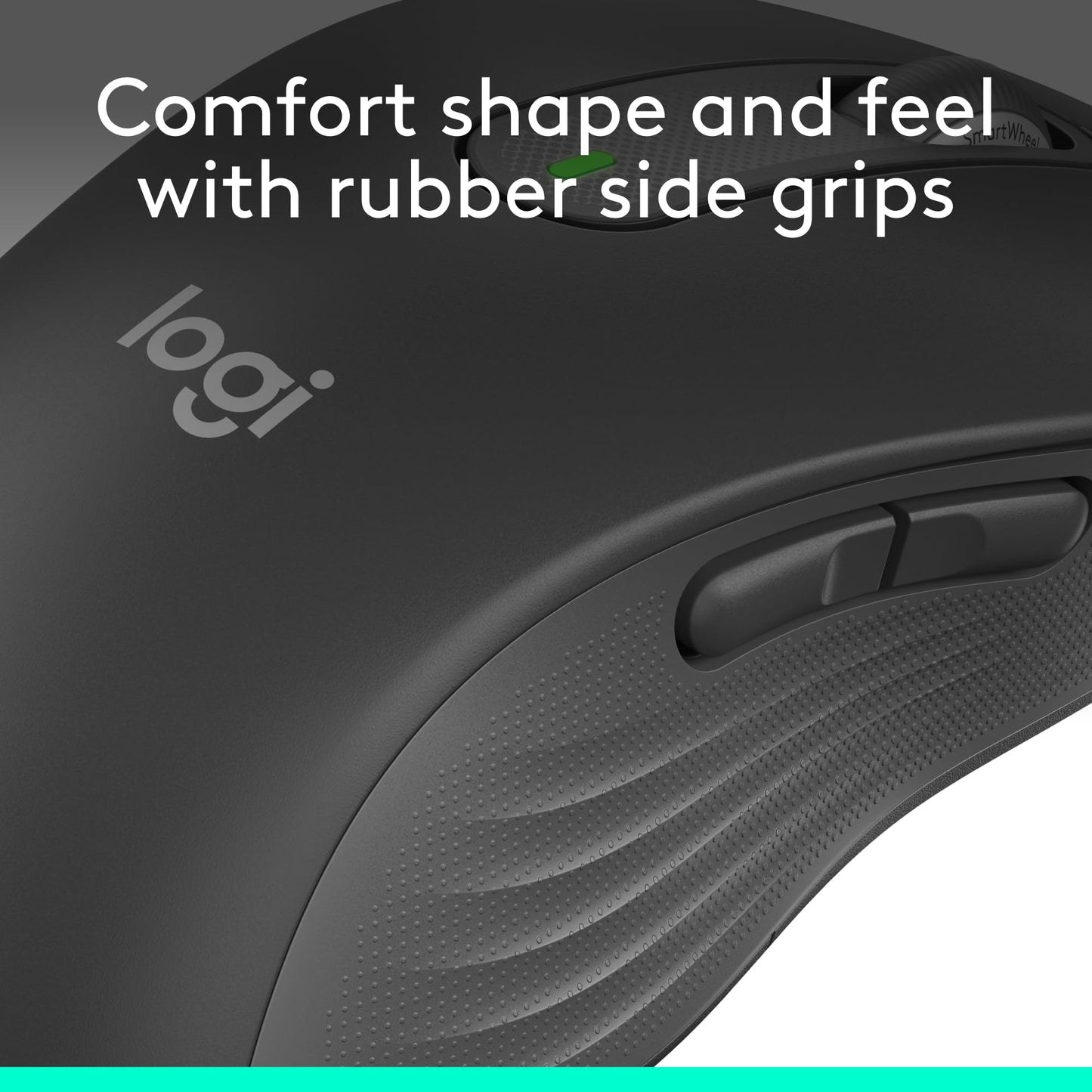 Logitech Wireless Mouse Signature M650 L Full Size - Large Hands, 2-Year Battery, Silent Clicks, Customizable Buttons, Bluetooth, PC/Mac/Chromebook - Black, Right-Handed, Large