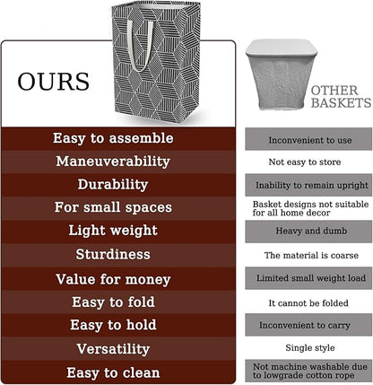Waterproof Laundry Hamper 75L Collapsible Laundry Basket Extended Cotton Handle