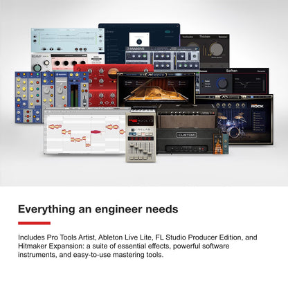 Focusrite Scarlett Solo Studio 4th Gen USB Audio Interface Bundle for the Songwriter, Guitarist or Vocalist with Condenser Microphone and Headphones for Recording, Songwriting, and Podcasting