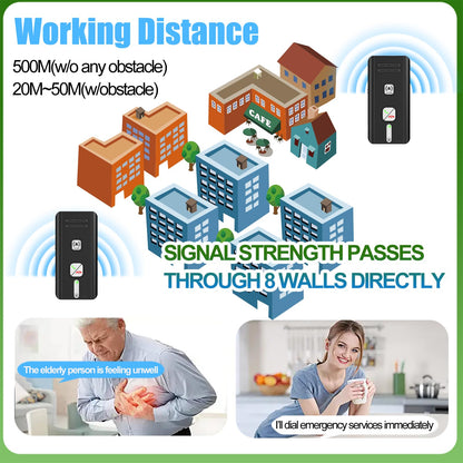 Home Intercom System Wireless 3 Pack, Expandable to 6 Units, Room-to-Room Communication, 1600ft Long Range, Auto Answer, Magnetic Wall Mount, 30-Day Battery, for Elderly Parents, Office, Indoor Use.