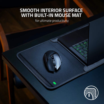 Razer 13" Neoprene Laptop Sleeve: Scratch & Water-Resistant - Padded Interior Lining - Snag-Free Velcro - Flip-Out Mouse Mat - Classic Black