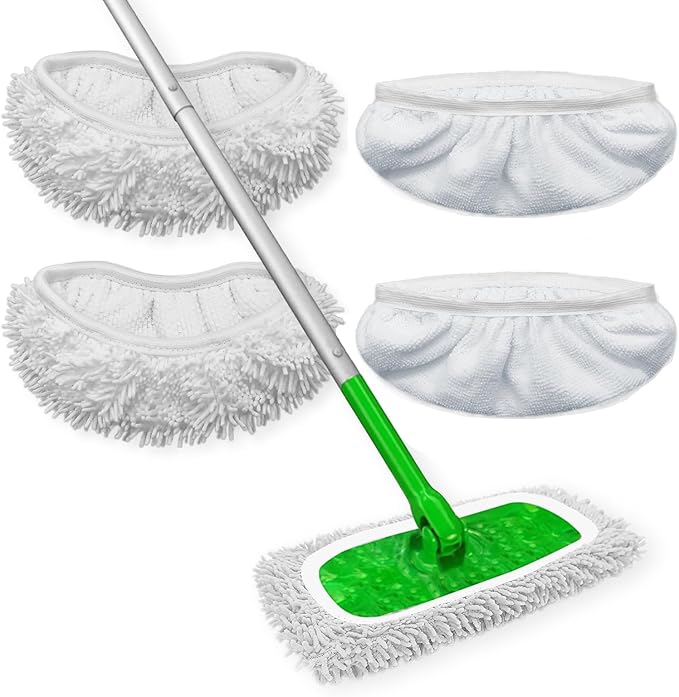 Reusable Microfiber Mop Pads Washable Wet Pads Compatible