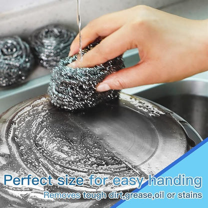 6pcs Stainless Steel Scrubber 2pcs Heavy Duty Scrub Sponges 1pcs Dish Clean Towel for Kitchens Bathroom and More