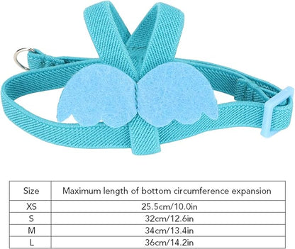 Pet Parrot Bird Harness Leash, Adjustable Parrot Nylon Leash Bird Flight Harness Vest, Bird Flying Clothes with Rope Parrot Flight Suit with Leash for Parakeets Cockatiels Conures Budgies(L)