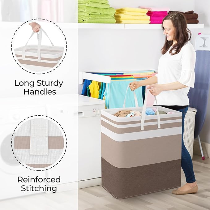 StorageRight Large Collapsible Laundry Basket Hamper
