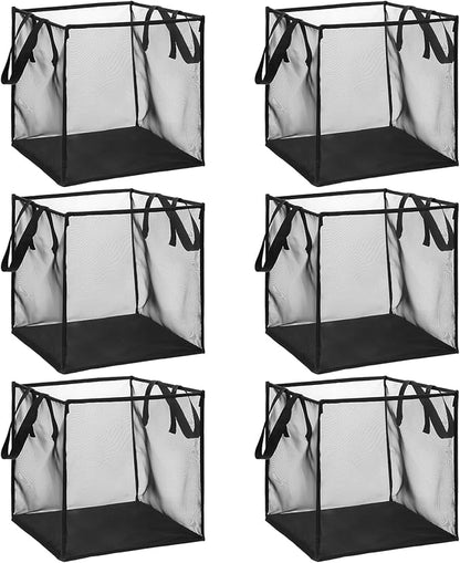 6 Pack Popup Laundry Hamper Collapsible Mesh Laundry Baskets