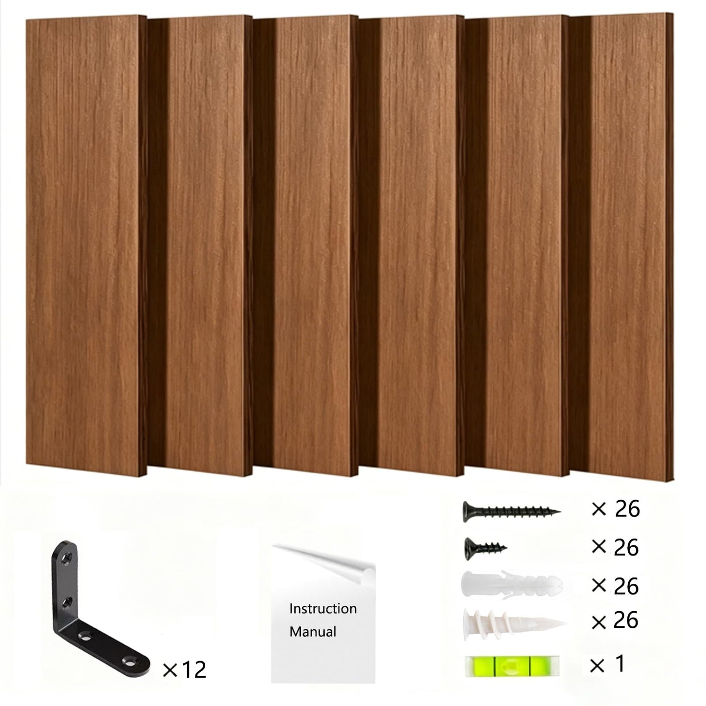 StorelySpace Floating Shelves Set of 6, Wooden Floating Shelves for Wall Decor, Farmhouse Shelf for Bedroom, Wall Mounted Bathroom Storage Shelves, Floating Book Shelves for Living Room