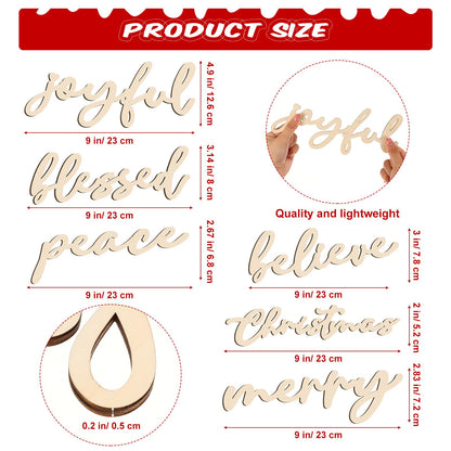 Geetery 24 Set Christmas Cutlery Tableware Holders Christmas Santa Hats Silverware Holders Christmas Socks Silverware Holders and Wooden Cutout Letter Signs for Party Dinner Table Decorations