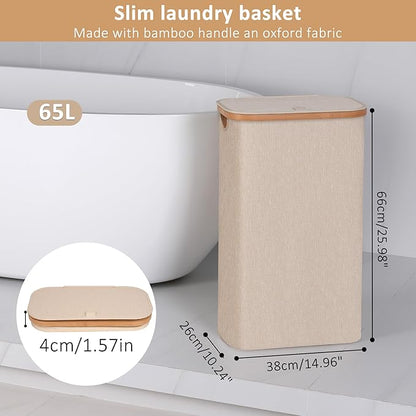 65L Slim Laundry Hamper, Narrow Laundry Basket