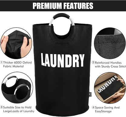 DOKEHOM 160L XX-Large Laundry Basket, Collapsible Laundry Bag, Foldable Laundry