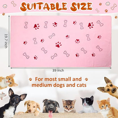 Irenare 12 Pack Dog Bath Towel Set 20'' x 39'' Microfiber Towels for Drying Dogs, Dog Drying Grooming Towel Absorbent Quick Soft Cat Shower Essential for Small Medium Puppy Pet(Multicolor)