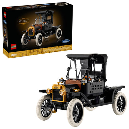 LEGO Icons Ford Model T Building Set for Adults - Collectible Kit with Detailed Features for Bedroom, Home Office or Shelf Decor, Gift for Men, Women, & Car Fans Ages 18+ - 11376