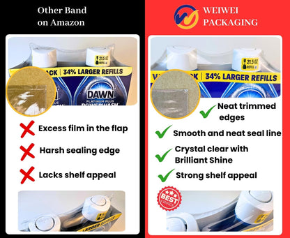WEIWEI - 8x12 inch 500PCS Odorless PVC Heat Shrink Wrap Bags with Vent Hole