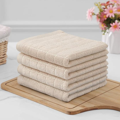 Homaxy 100% Cotton Terry Kitchen Towels, Checkered Designed, Soft and Super