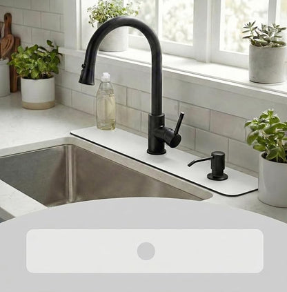 Customizable Kitchen Sink Faucet Mat: 30" Lx5.5 W Absorbent Splash Guard