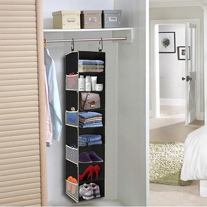 2 Pack Large-Sized Hanging Shoe Organizer 8-Shelf, Hanging Closet Organizer