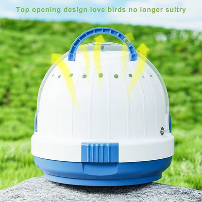 Portable Clear Bird Parrots Transport Cage Window Ventilated Carrier Bag Breathable Bird Carrier Travel Bag