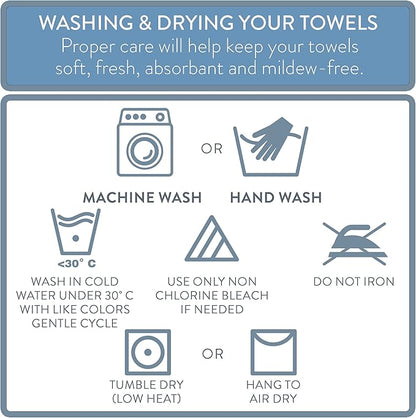 NY Loft 100% Cotton Towel Set 6 Piece | Super Soft & Absorbent Quick-Dry 2 Bath