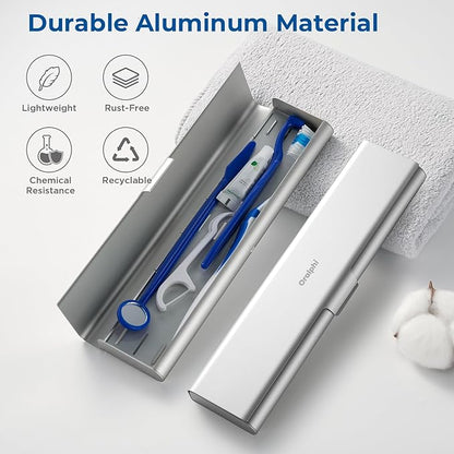 Wider Aluminum Toothbrush Travel Case, Portable Travel Toothbrush Holder