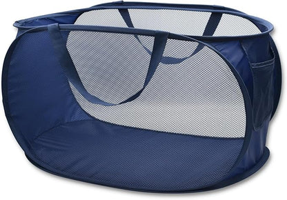 HONOMA Sturdy Mesh Laundry Hamper Basket Bag, Pop up Basket