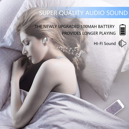 Bluetooth Headset, V5.0 Ultralight Wireless Headphone Cell Phone Earpiece with Mic Headsetcase,Volume Control, Handsfree Earbud,Compatible with Android/iPhone/Smartphones/Laptop