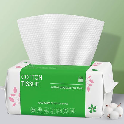 Disposable Face Towels 100 Count, Biodegradable Facial Towels