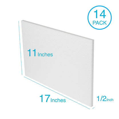 Silverlake 11x17x0.5 Craft Foam Boards for Styrofoam Sheet Projects (14-Pack)