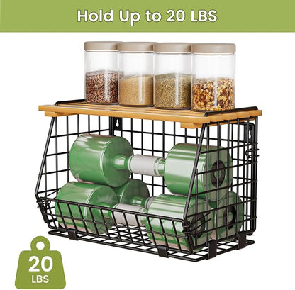 Wire Fruit Basket for Kitchen Storage: Hanging and Counter Basket for Vegetable