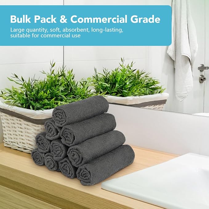 Orighty Wash Cloths Bulk Towels Set 200 Pack, Highly Absorbent and Soft Feel