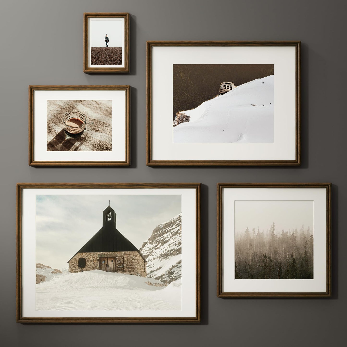 11x14 Picture Frame, USA-Sourced Natural Solid Walnut Wood Photo Collage Frame with HD Tempered Glass, Rounded Corner 11 x 14 Wooden Frame Matted to 8x10, Vertical & Horizontal Wall Hanging Display