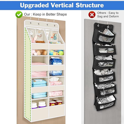 Univivi 5-Shelf Fabric Baby Door Storage Over Door Hanging Organizer