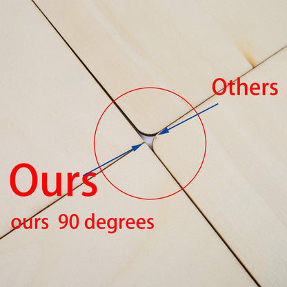 Ruisita 100 Pieces 2 x 3 Inches Unfinished Wood Pieces Rectangle Blank Sharp Corners Wooden Sheets for DIY Arts Craft Project