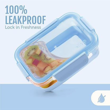 Ello Duraglass 3.4 Cup Meal Prep Sets 10Pc, 5 Pack Set- Glass Food Storage