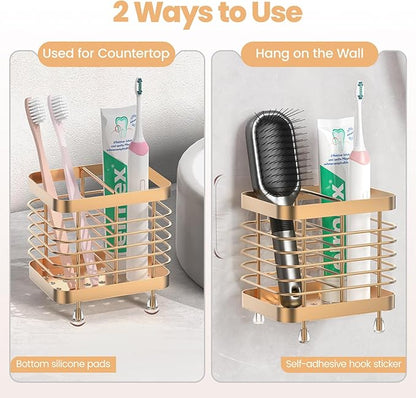 Luxspire Toothbrush Holders for Bathroom, Stainless Steel Electric Toothbrush