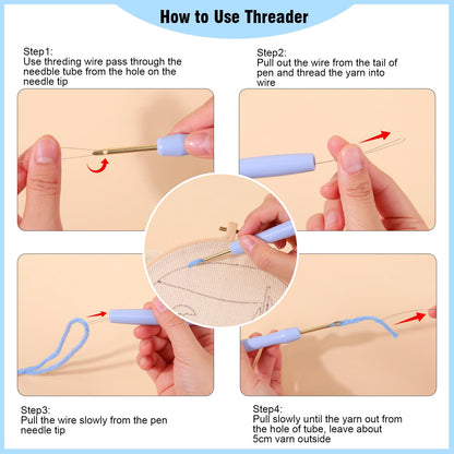 LACHLAND Punch Needle Kit Beginners, Landscape Stitching Kit for Adults&Teens DIY Embroidery Starter Craft with Yarn Needle Tool Easy Hobby Home Decor Gifts for Craft Lover (Camping)