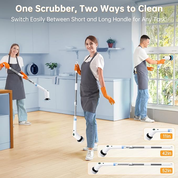 Electric Spin Scrubber, Cordless Shower Scrubber